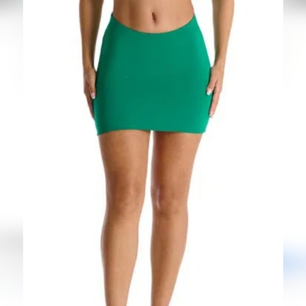 NWT Naked Wardrobe Green Scalloped Mini Tube Skirt Emerald Shapewear Revolve